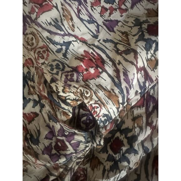 TESS 12 Silk Vintage Blouse Top Graphic Print Lightweight - Picture 3 of 5